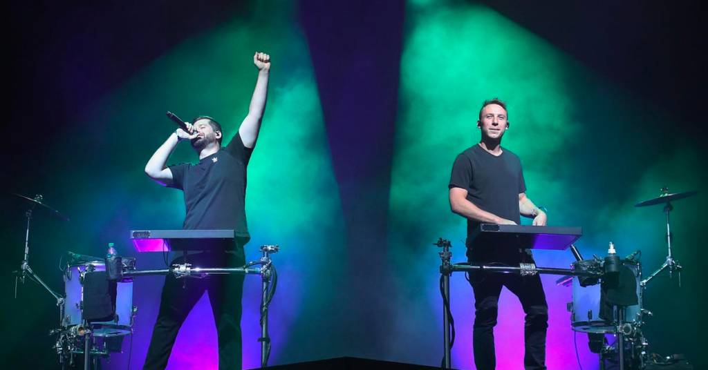 ODESZA performing at Boston Calling in 2019