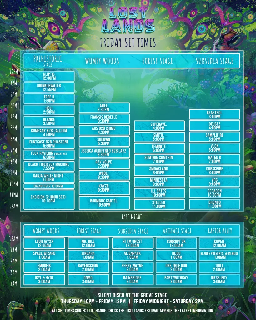 Lost Lands Set Times 2024 Online Inez SaraAnn