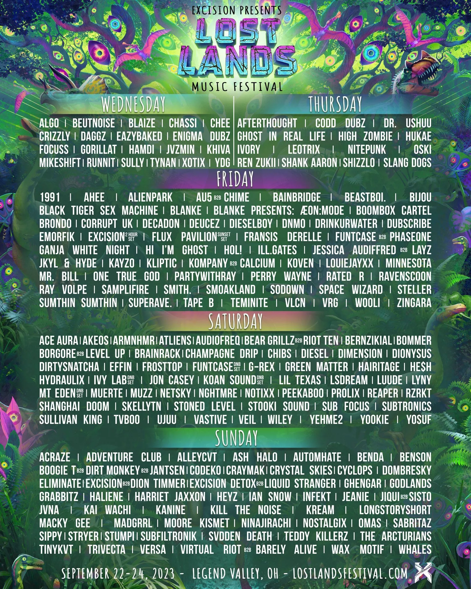 lost lands daily lineups