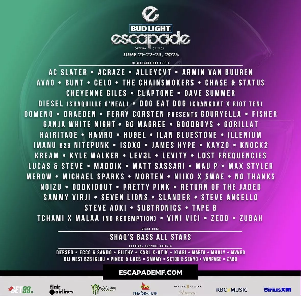 Escapade Music Festival Drops Lineup For 2024