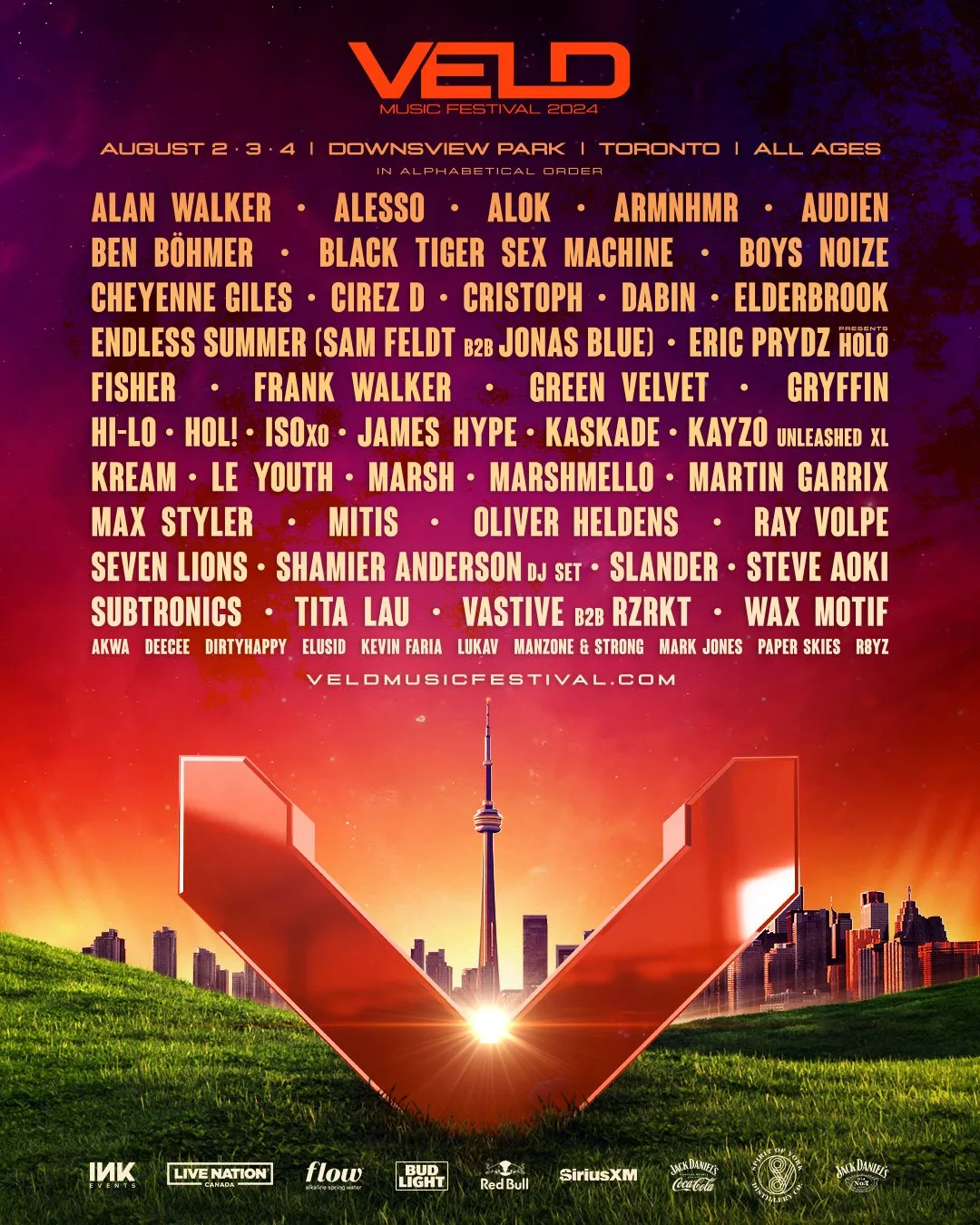 veld lineup