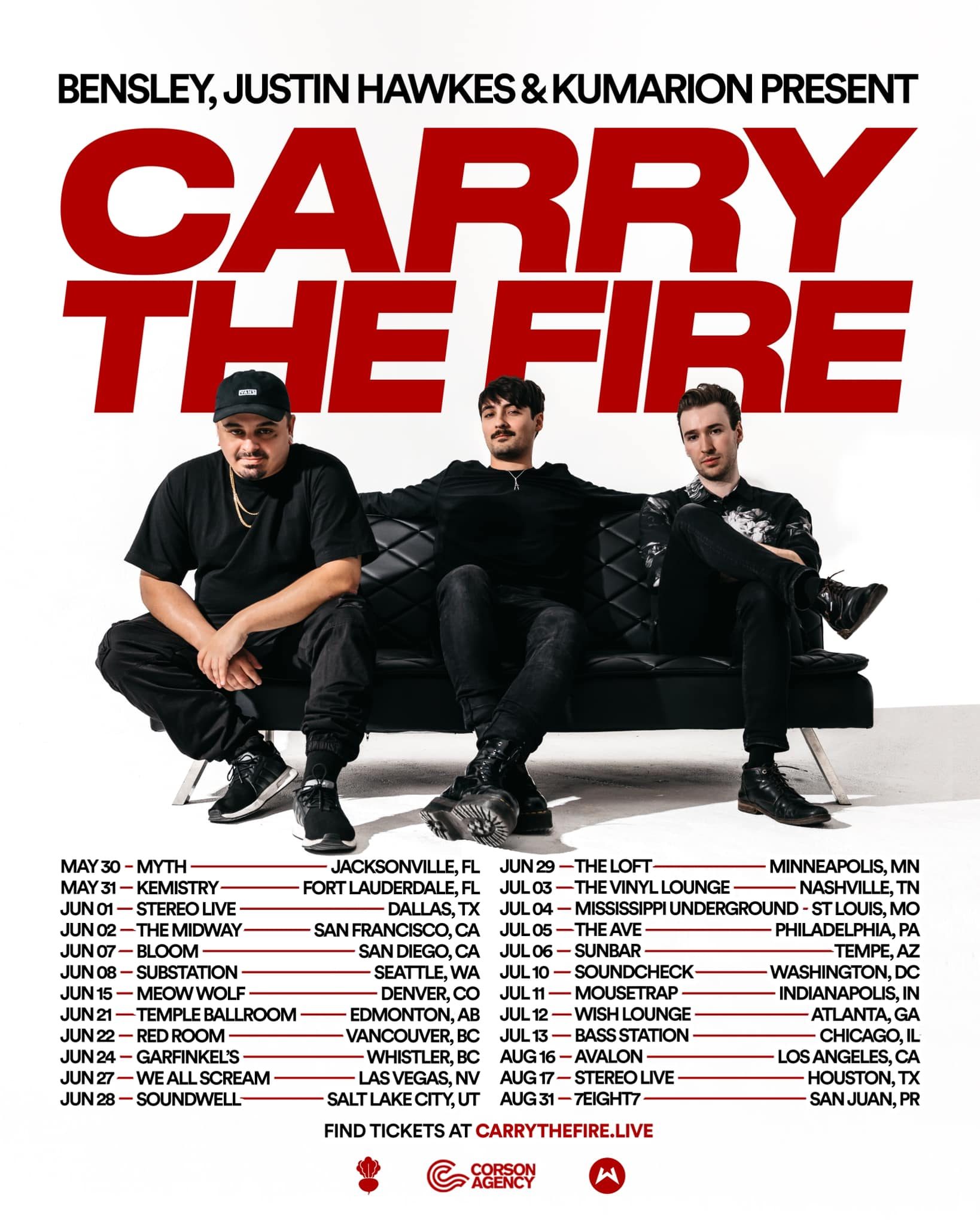 carry the fire tour poster